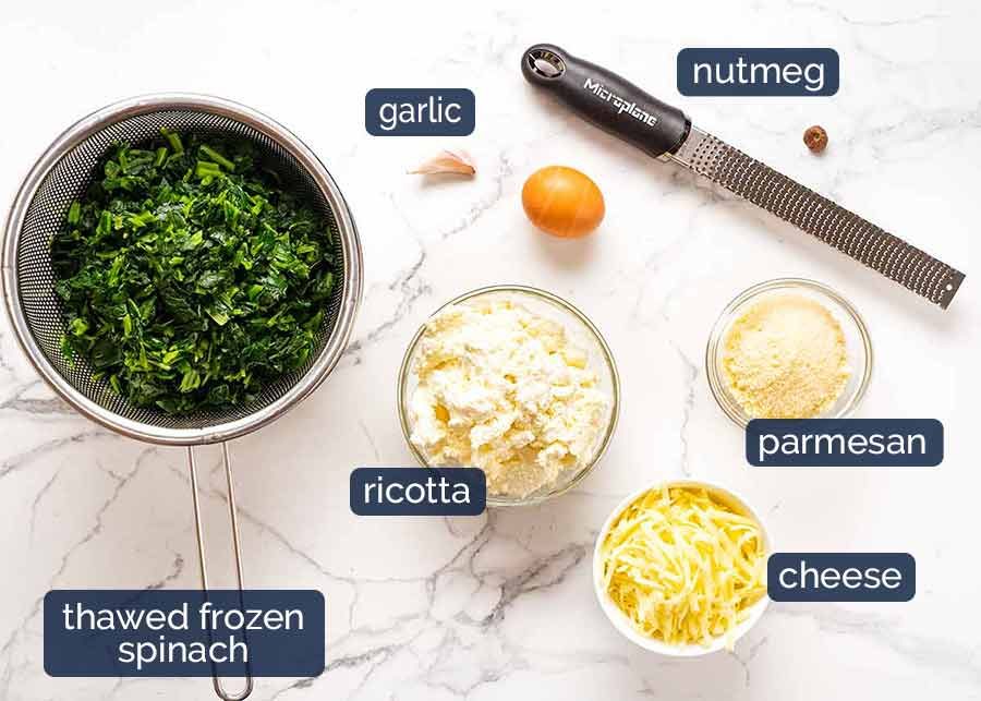 Spinach and Ricotta Rotolo filling ingredients