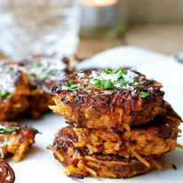 A pile of Leftover Pasta Fritters