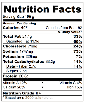 Cubanos Cuban Pork Sandwich Nutrition