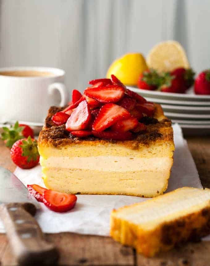 Sliced Cream Cheese Stuffed French Toast Loaf