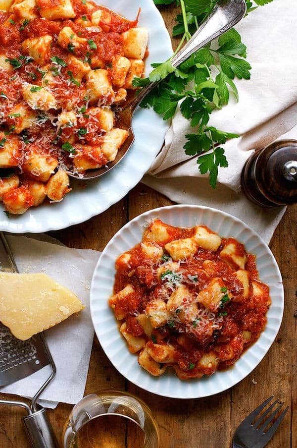 Homemade Ricotta Gnocchi with Tomato Sauce