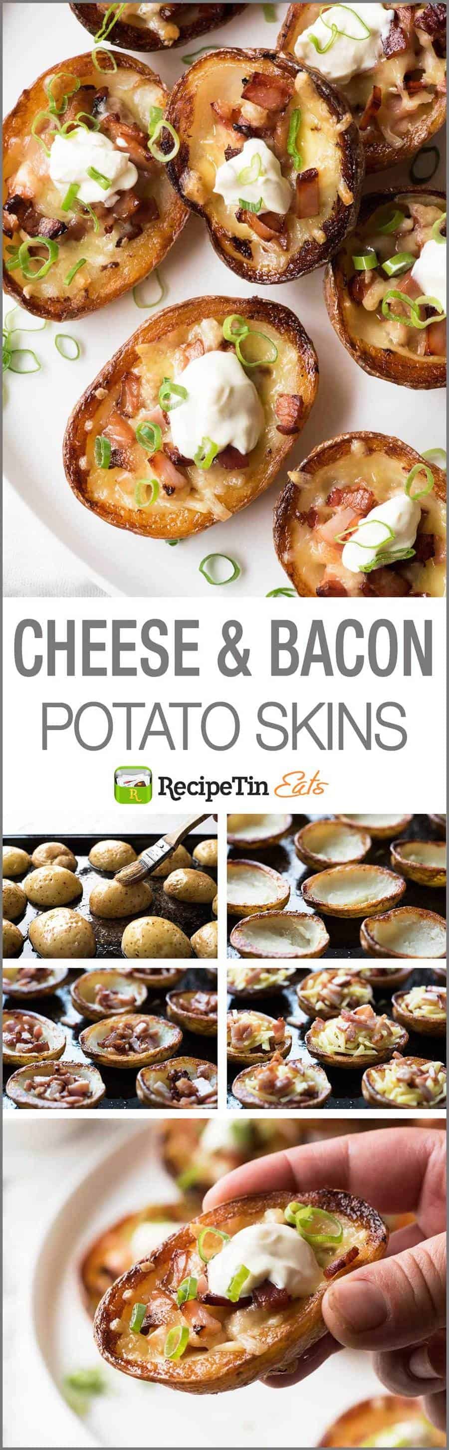 Cheese & Bacon Potato Skins - Extra bacon flavour, extra crispy and extra tasty!