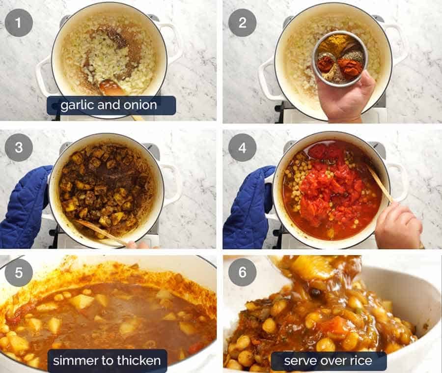 How to make Chickpea Curry (Chana Aloo)