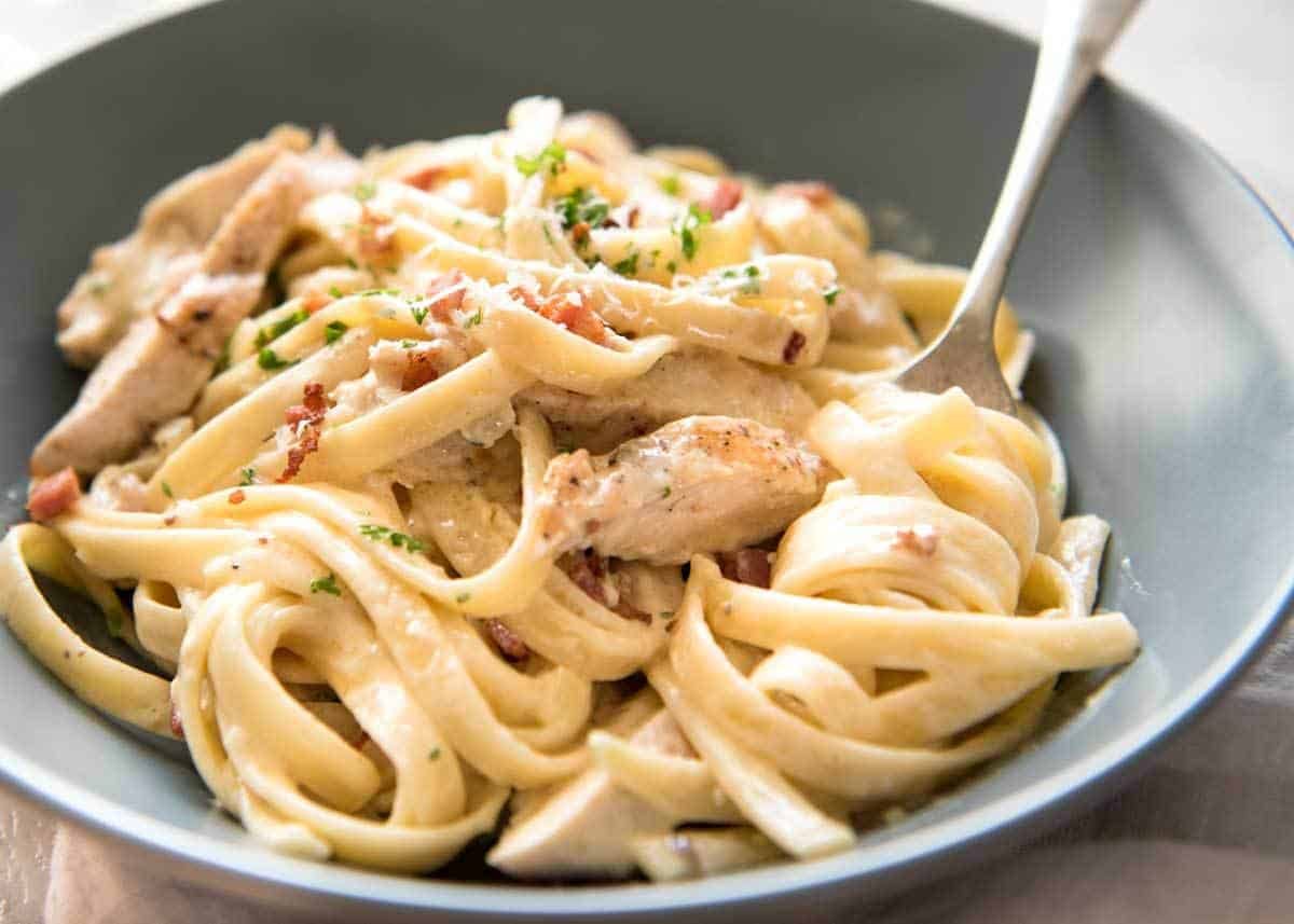 Creamy Chicken and Bacon Pasta - for all those days when nothing but a creamy pasta will do. www.recipetineats.com