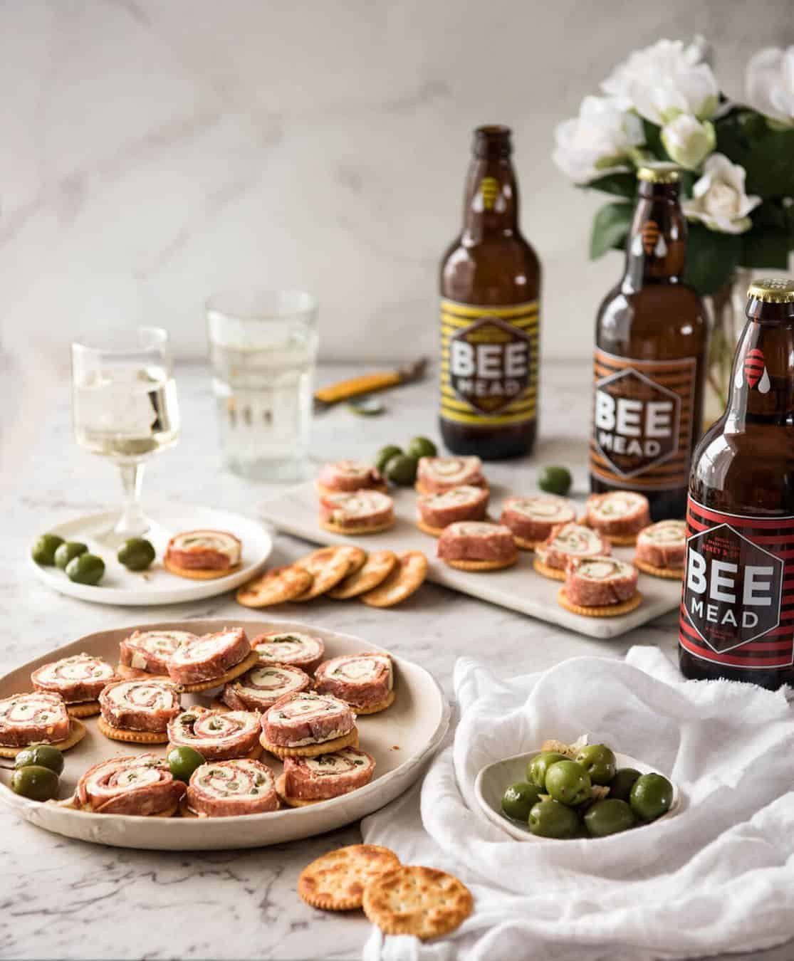 Salami Cream Cheese Roll Up - Great inexpensive party food idea! www.recipetineats.com