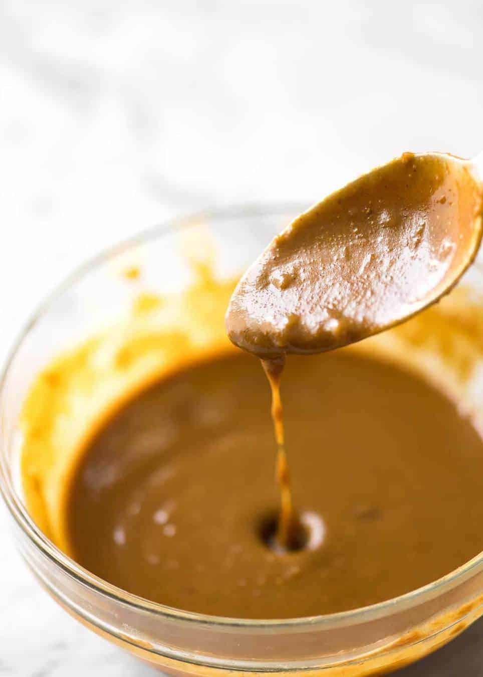 A Satay Peanut Sauce for Stir Fries and Noodles - the flavour belies the short list of simple ingredients. This is a gem of a recipe - use the "formula" to make stir fries and noodles using what you have on hand. recipetineats.com