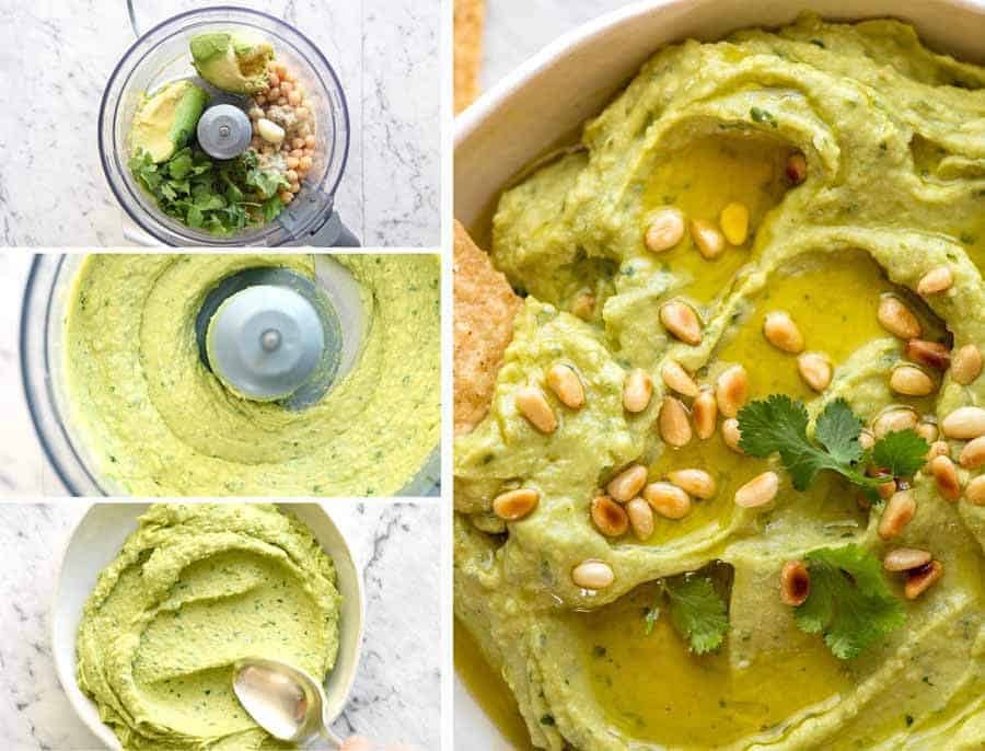 Preparation steps for creamy Avocado Dip