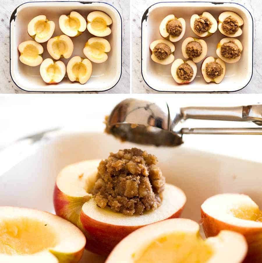 Preparation steps for Baked Apples