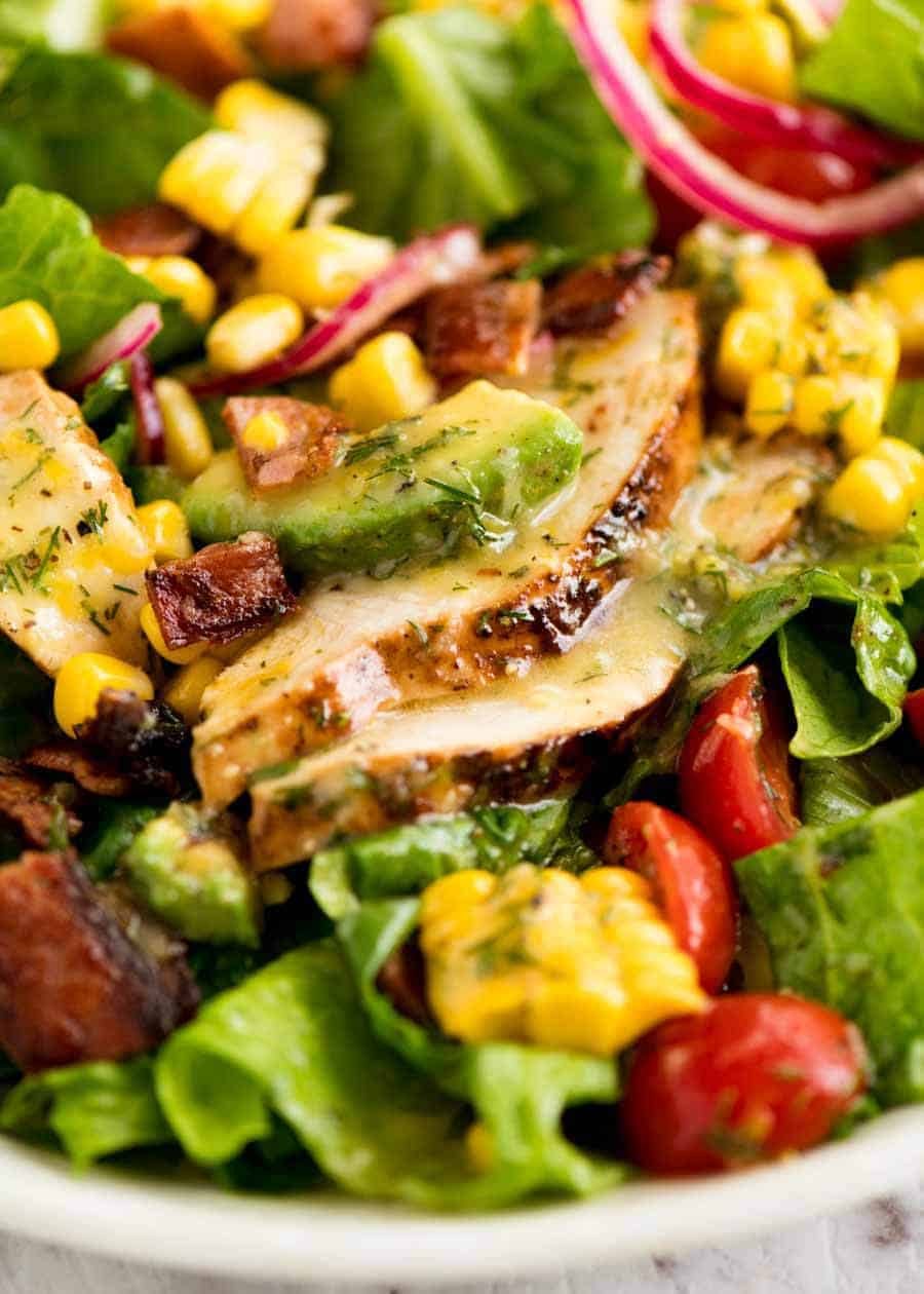 Close up of chicken in Lemon Chicken Salad