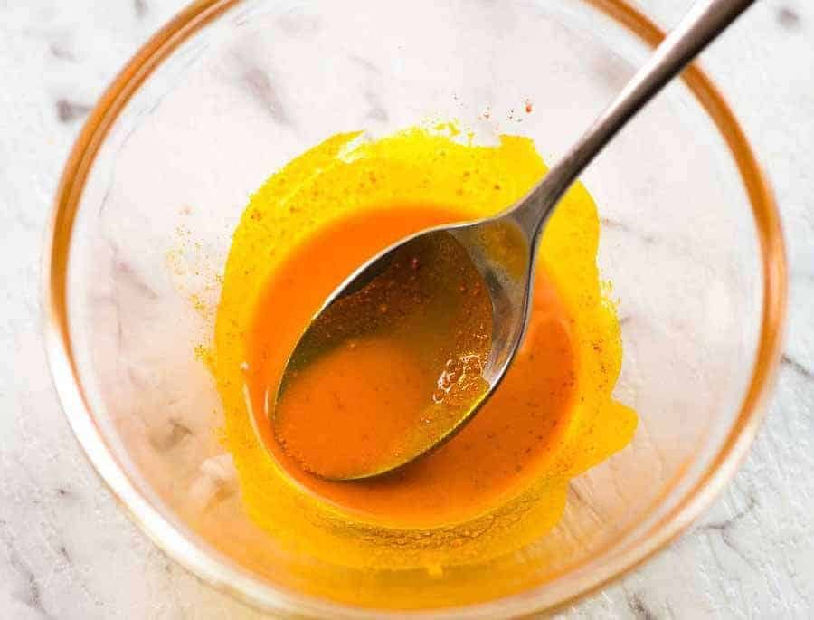 Saffron and tumeric used to make homemade yellow Movie Popcorn