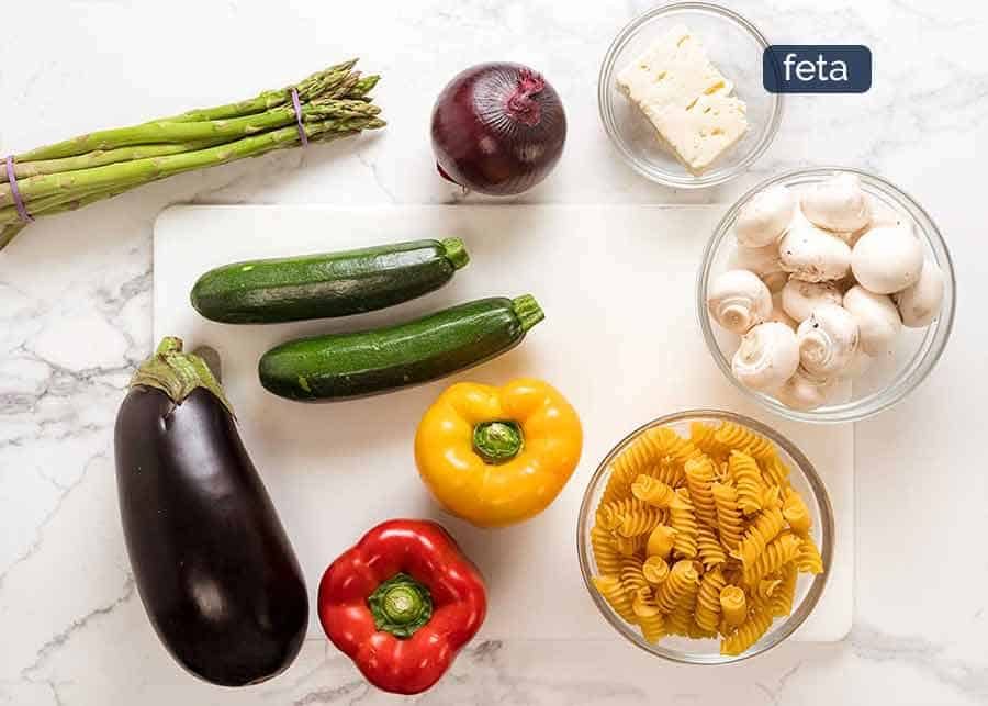 Vegetables for Vegetarian Pasta Salad