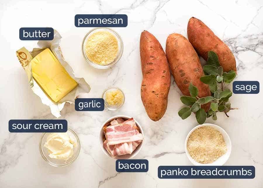 What goes in Browned Butter Sweet Potato Casserole