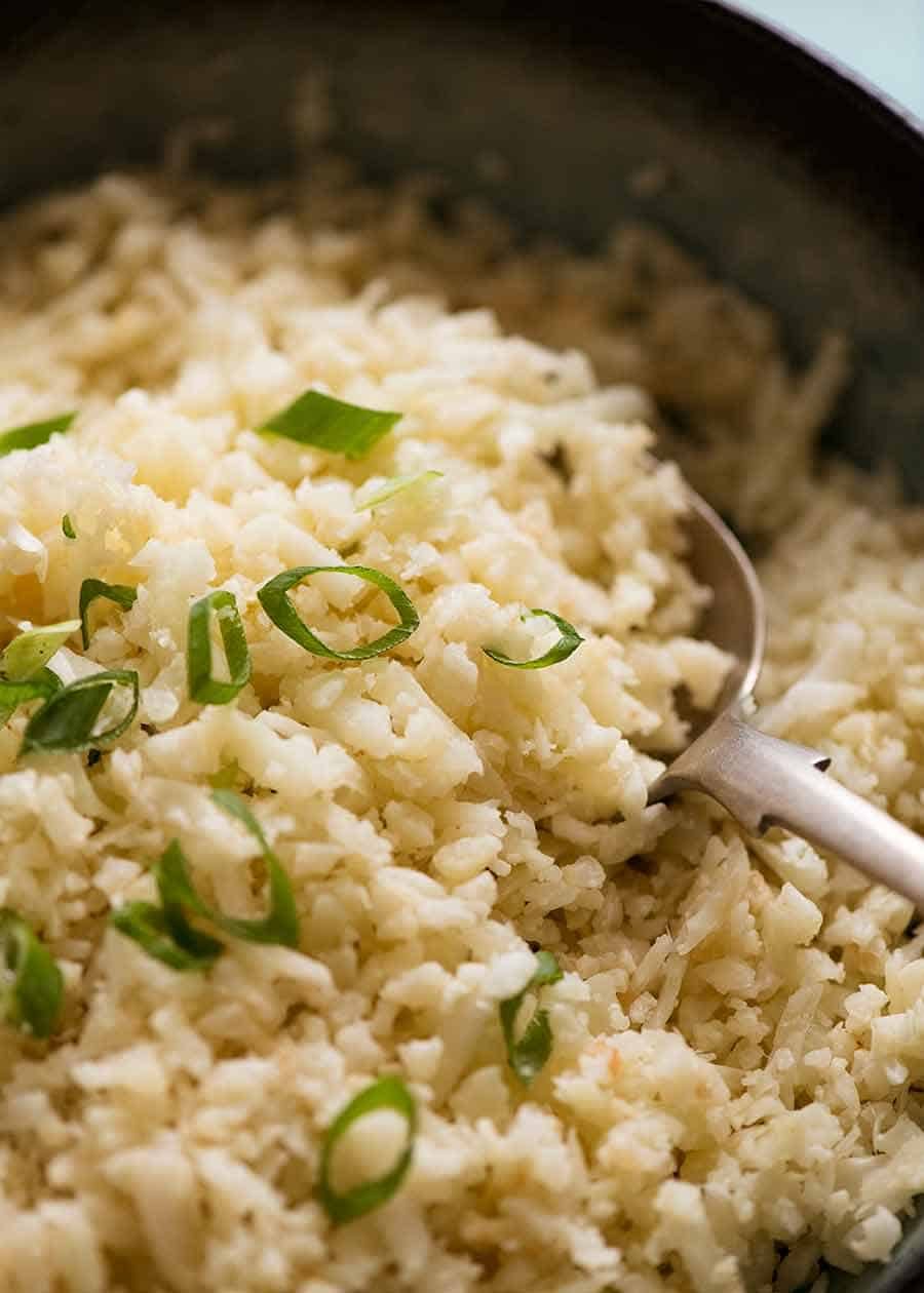 Close up of Cauliflower Rice in a bowl