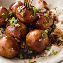 Teriyaki Chicken Meatballs - chicken mince recipe