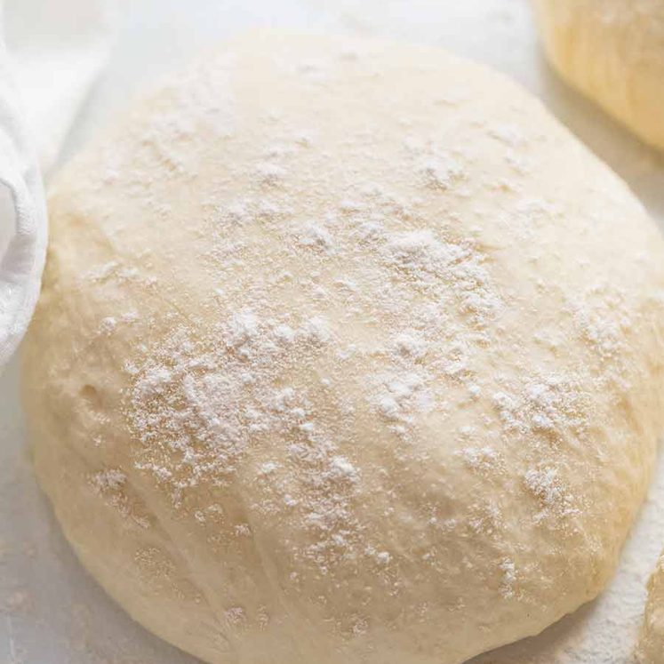 Ball of Pizza dough for homemade pizza crust