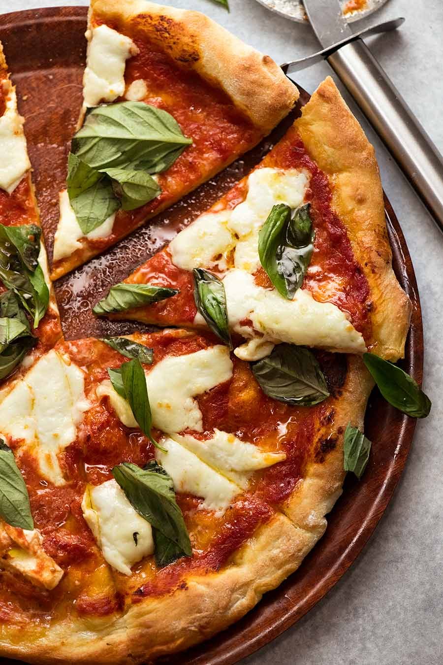 Margherita Pizza (buffalo mozzarella and basil)