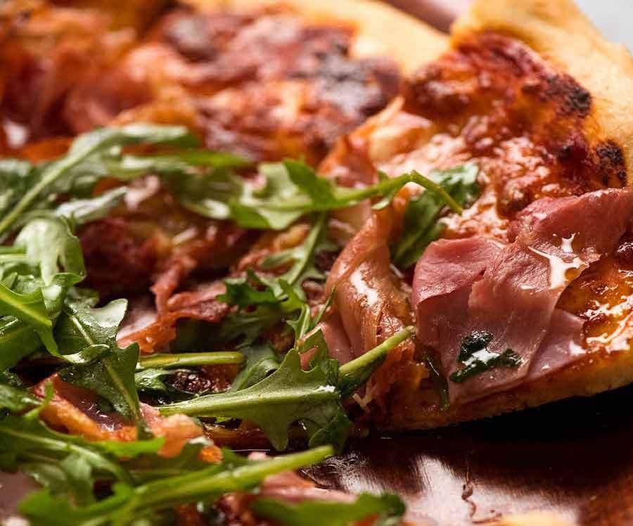 Homemade Rocket Prosciutto Pizza