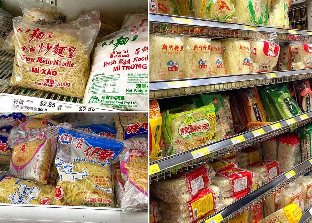 Noodles at Asian market