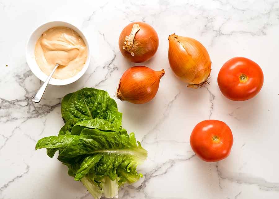 Ingredients for Swiss Mushroom Burgers