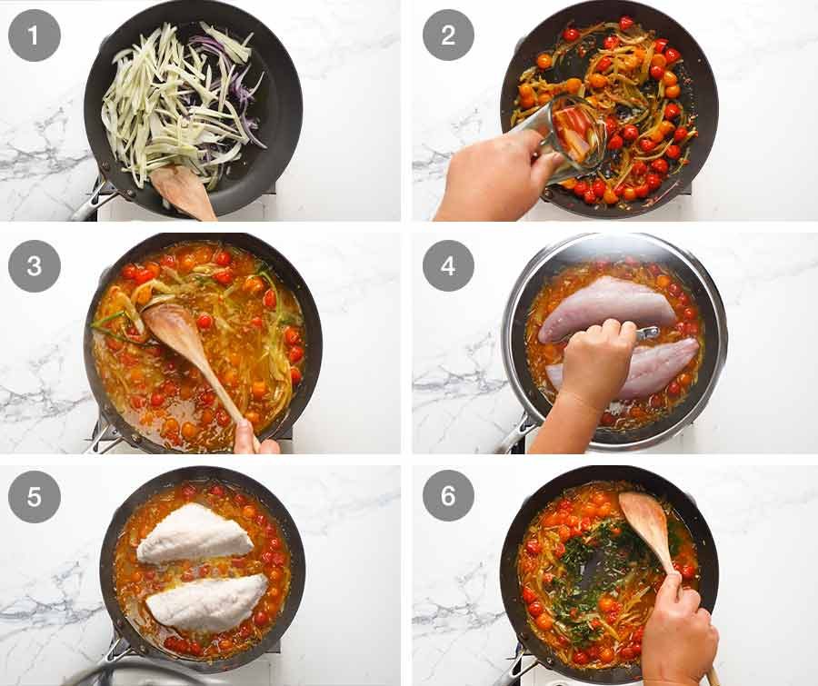 How to make Acqua Pazza - Italian Poached Fish on garlic crostini