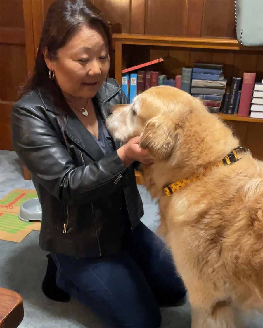 Dozer-please-dont-pee-plea-Kinokuniya-book-tour-event