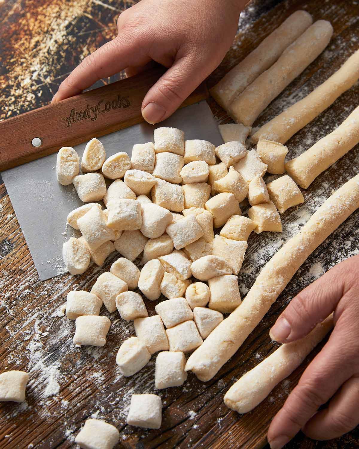 Making ricotta gnocchi