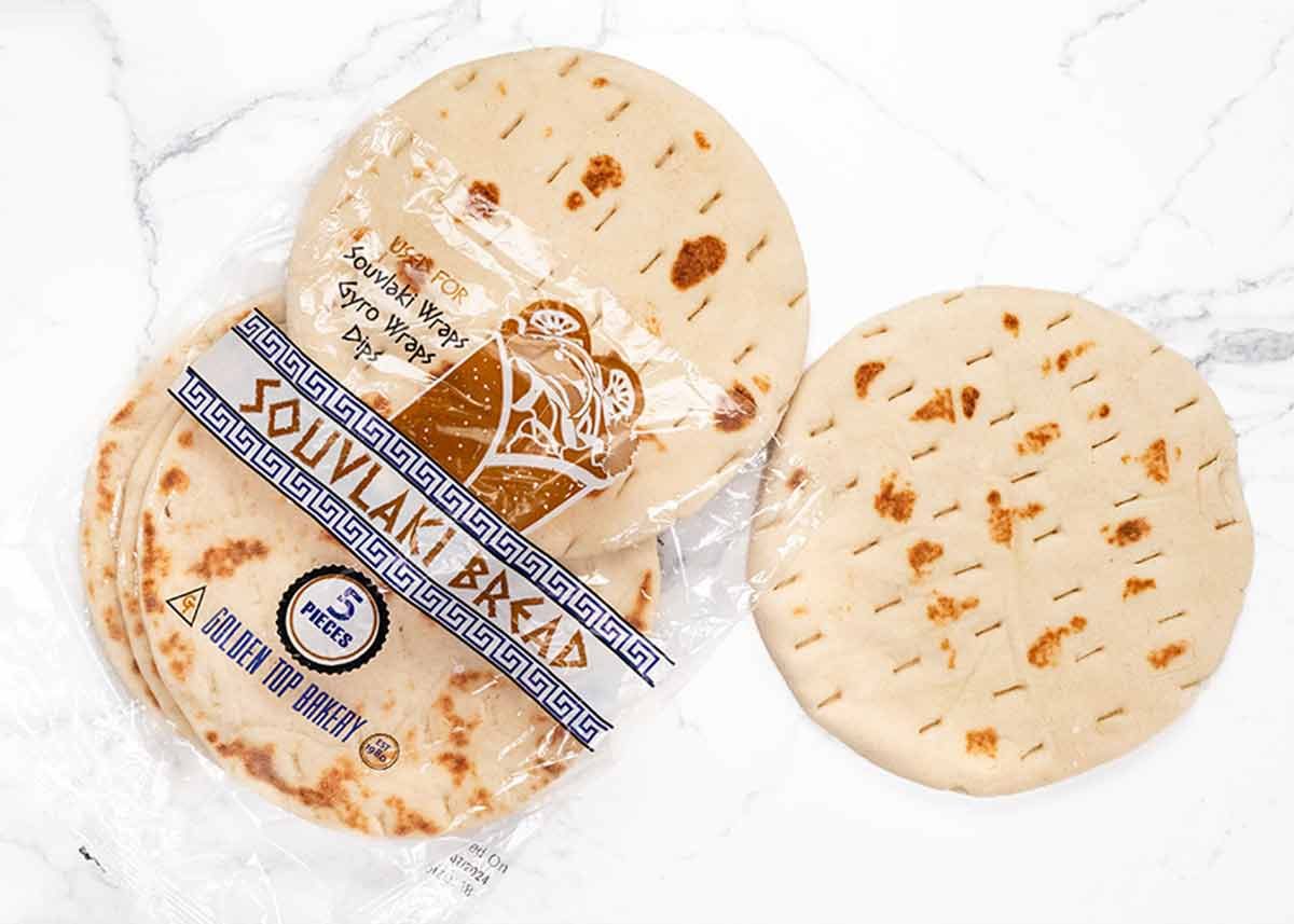 Pita bread for Greek lamb kofta kebabs