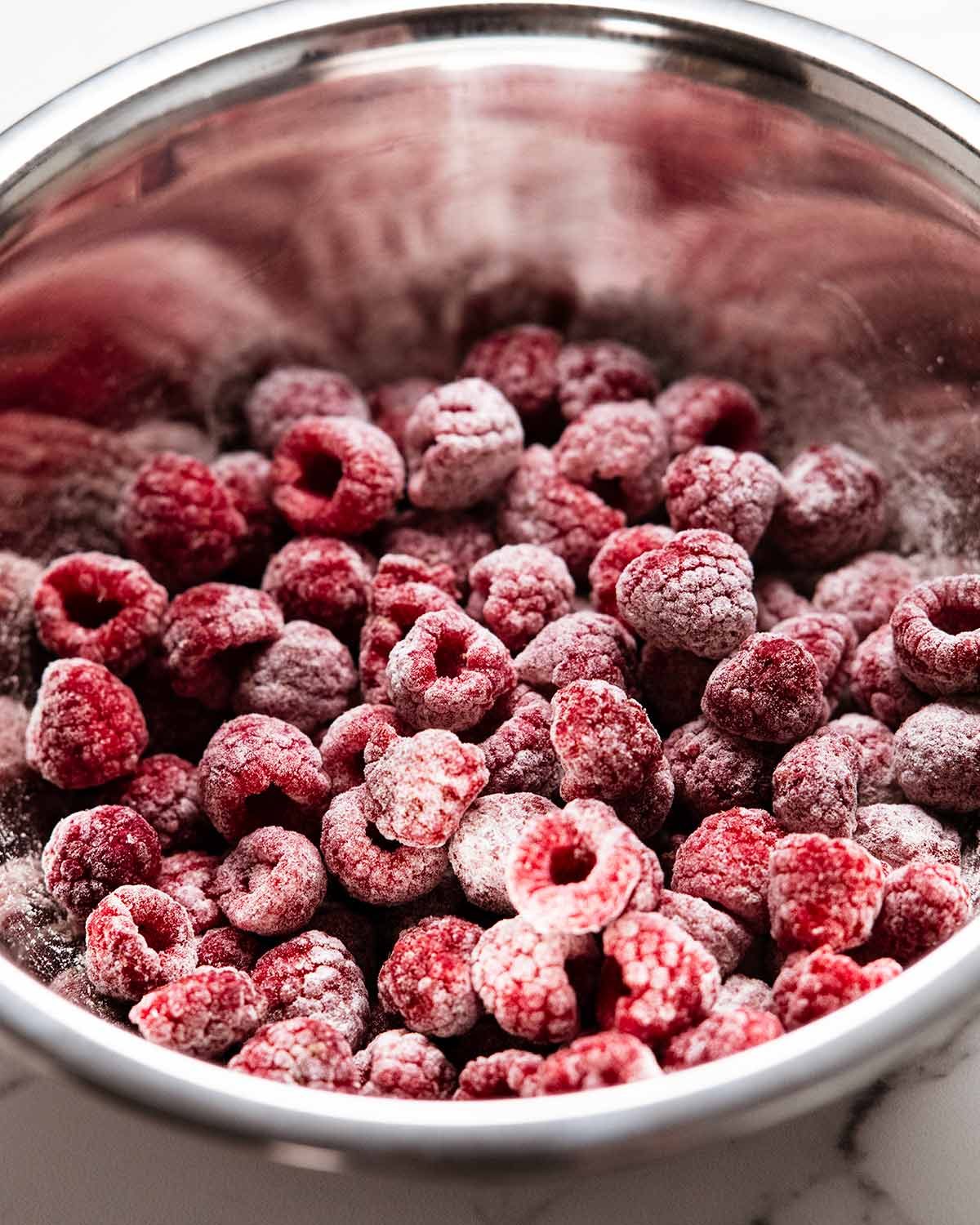 Frozen raspberries