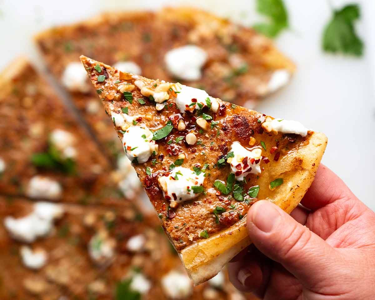 8 Minute Lebanese Pizza