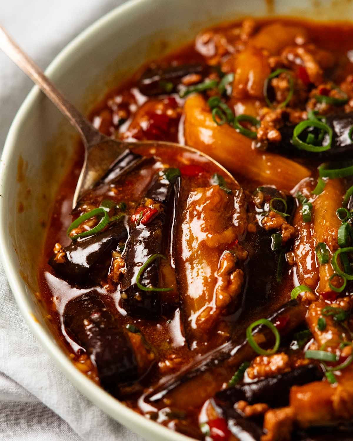 Chinese eggplant with minced pork