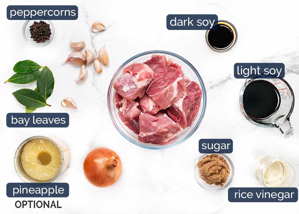 Ingredients in Pork Adobo