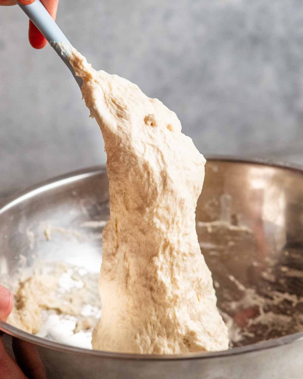 93% ultra high hydration dough for Quick and Dirty Focaccia