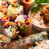 Lemongrass Chicken Rice Paper Rolls
