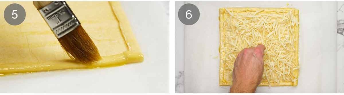 JB's mushroom tart steps