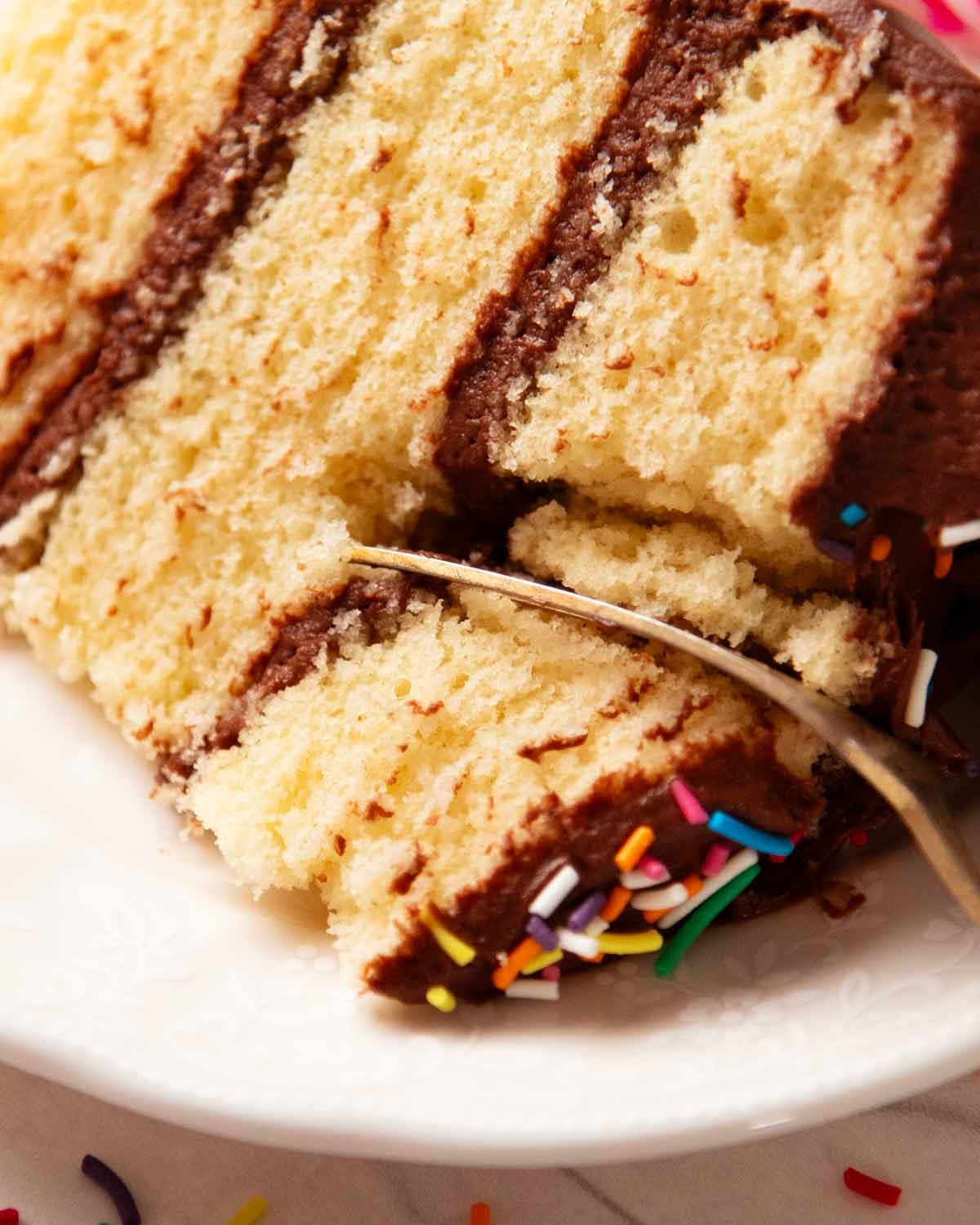 Birthday cake - vanilla sponge with my favourite chocolate frosting