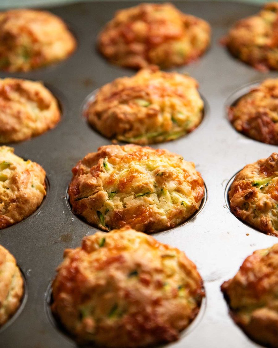 Cheesy Zucchini Muffins