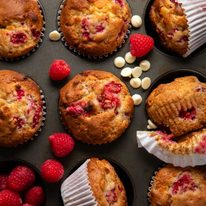 White Chocolate Raspberry Muffins